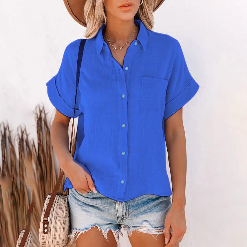 Women's Basic Solid Color Top Shirt