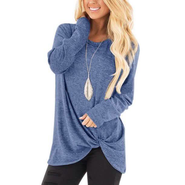 Women's Casual Long Sleeve Solid T-Shirts