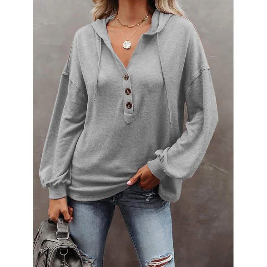 Women's Hoodie Sweatshirt Solid Color