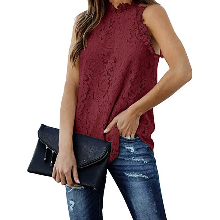 Women's Lace Crochet Hollow Out Tank Top