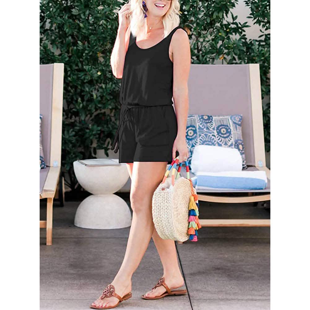 Women's Summer Sleeveless Tank Top Jumpsuit